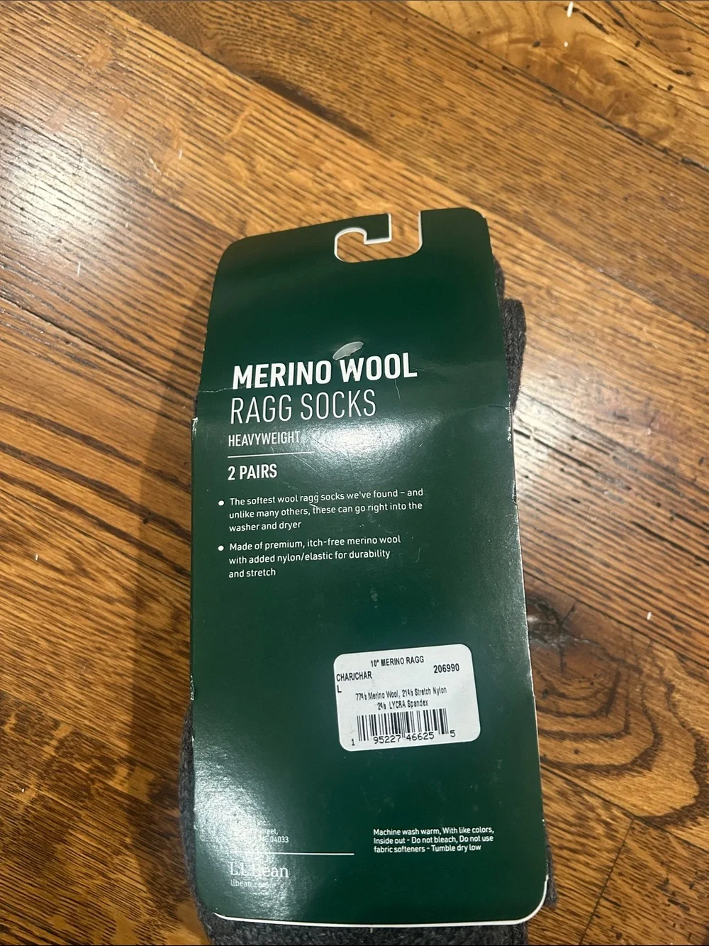 L.L. Bean Merino Wool Ragg Socks - Charcoal